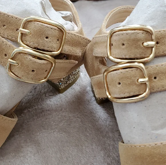 BNWOB Marais x For Love and Lemons Glitter Holiday Sandals - Picture 7 of 15